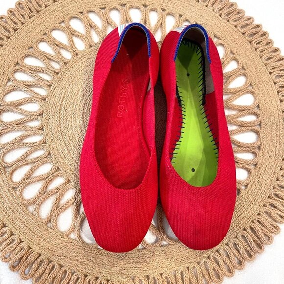Rothy's the Square Flats in Cardinal Red Size 7.5 - Picture 3 of 13